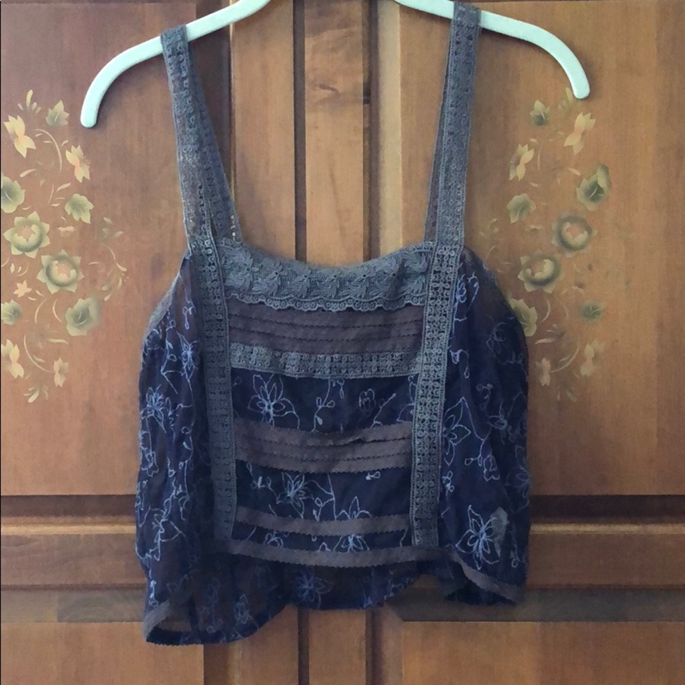 Free People Lace Crop Tank